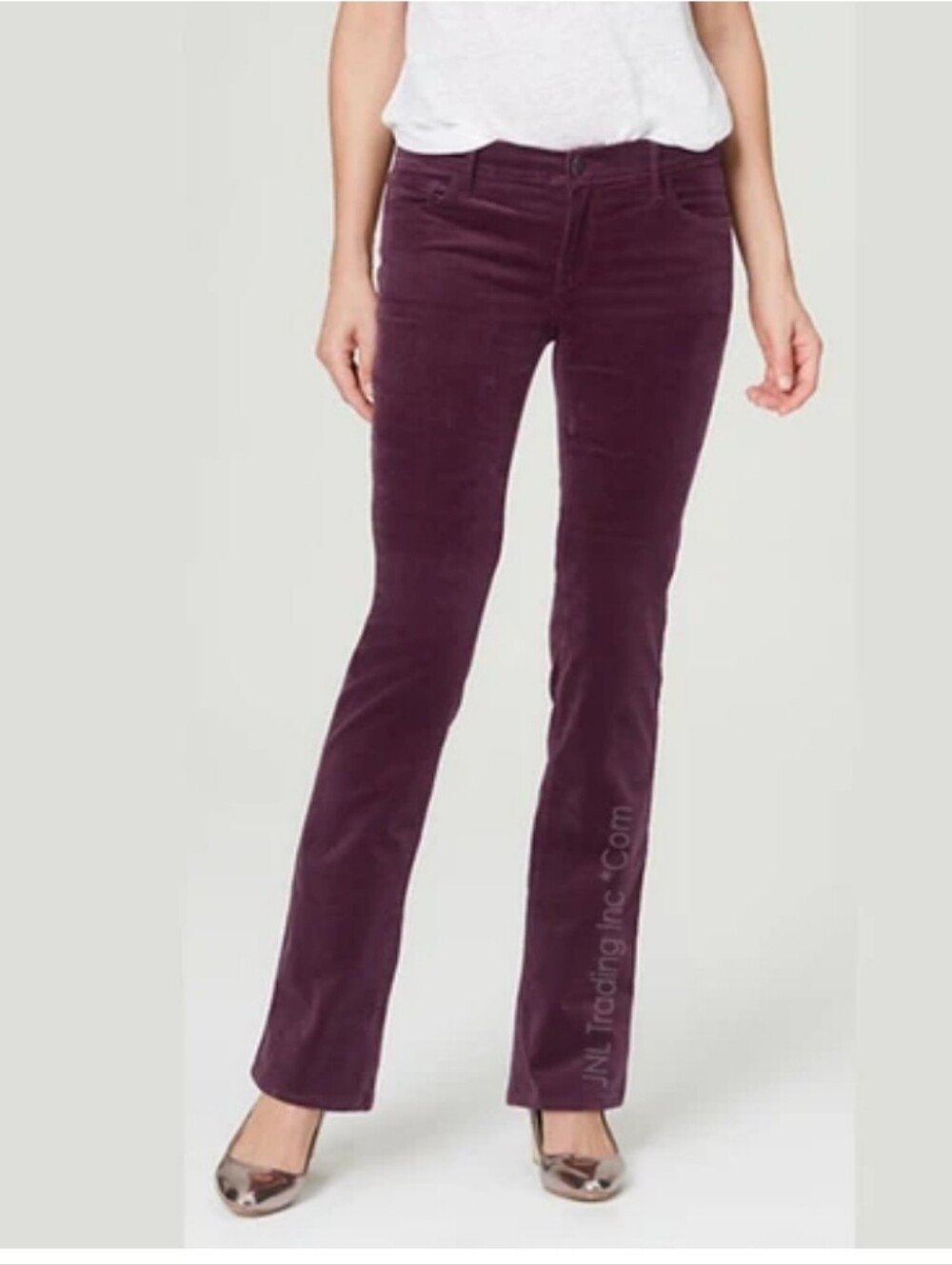 Ann Taylor LOFT Plum Corduroy Low Waist Pants